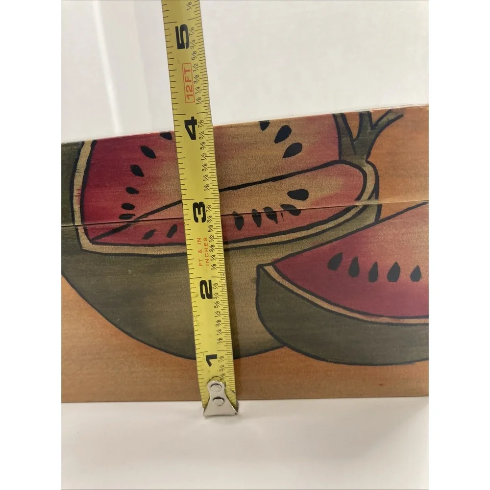 Vintage Wooden Colorful‎ Fruit on Wood Recipe Box w/Recipes Philippines